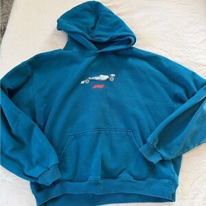 PacSun blue Formula1 race car hoodie